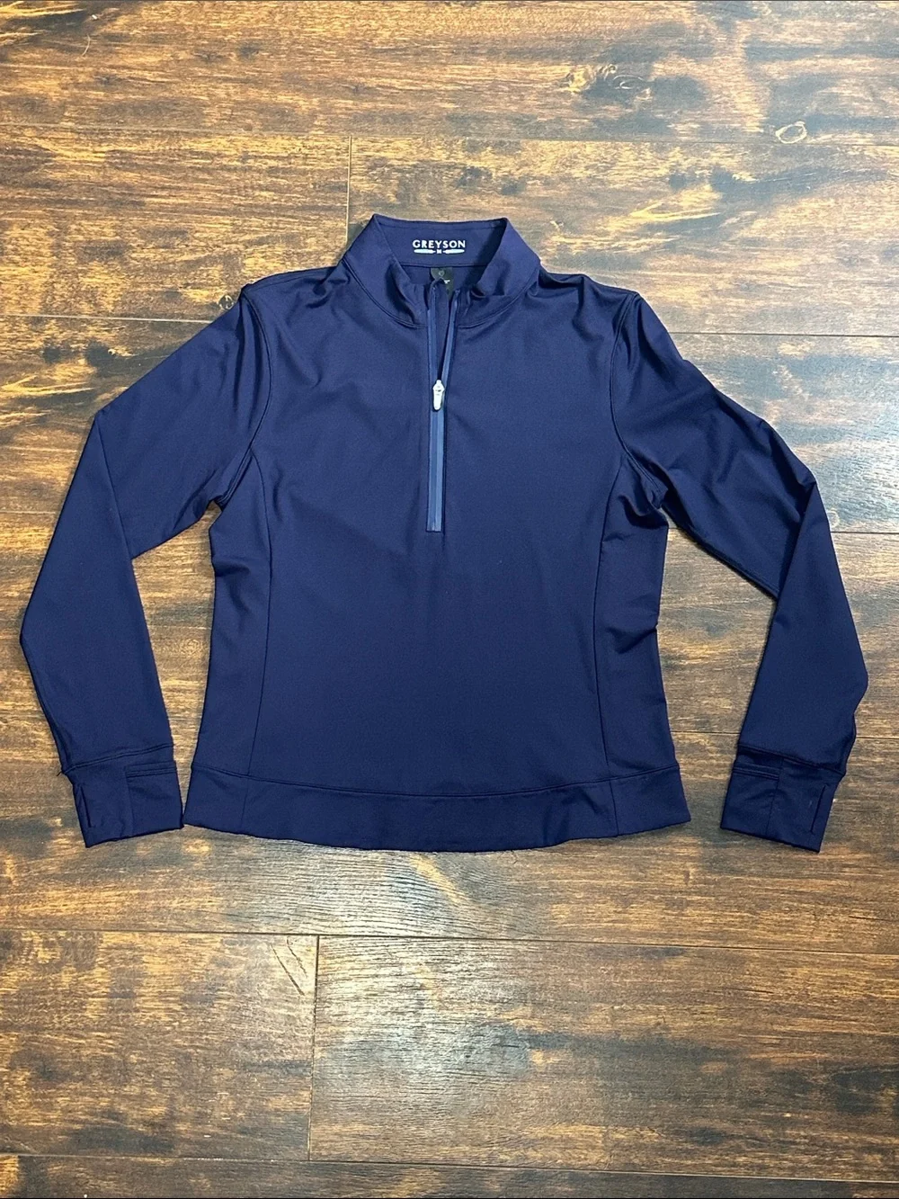 Navy Greyson Halley Quarter Zip Pullover - Cabot Golf Embroidery Sz M 🐢⛳️ - Picture 1 of 8
